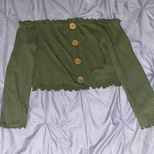 Lettuce Trim Off Shoulder Top
